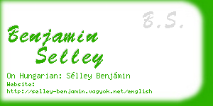 benjamin selley business card